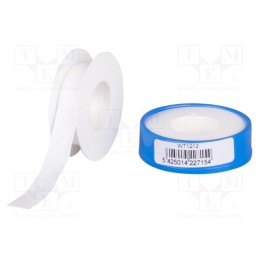 5 rol x HPX - WT1212 - Tape: sealing, W: 12mm, L: 12m, white, PTFE, max.260°C