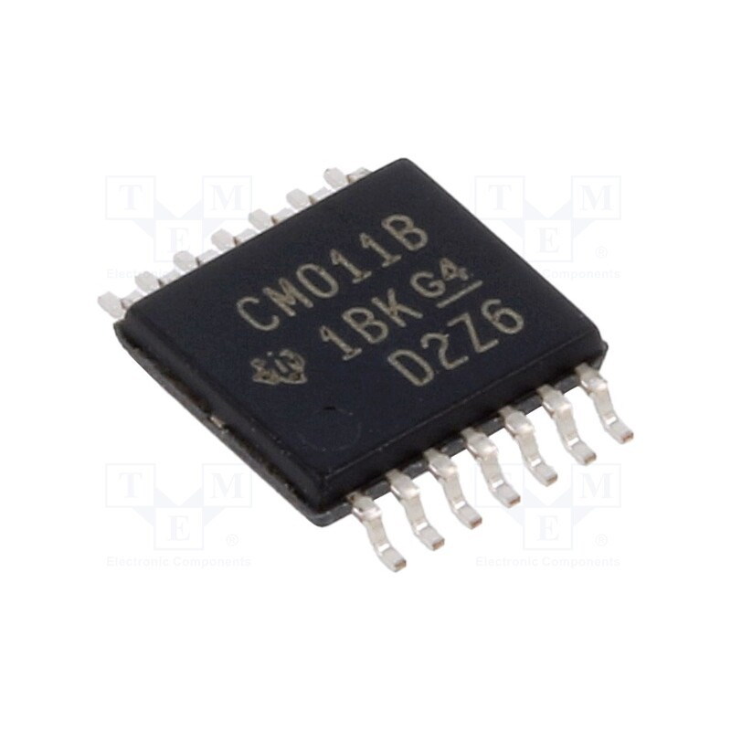 1 pcs x TEXAS INSTRUMENTS - CD4011BPW - IC: digital, NAND, Ch: 4, IN: 2, CMOS, SMD, TSSOP14, 3÷18VDC, -55÷125°C
