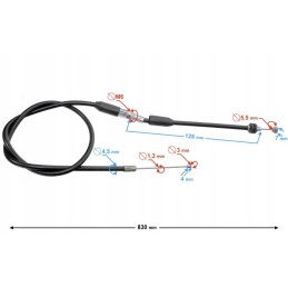 Throttle cable for Barton Force and Eagle quads