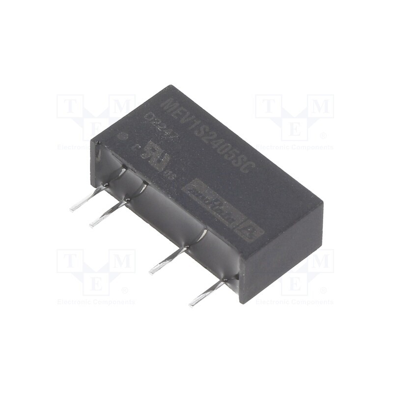1 pcs x Murata Power Solutions - MEV1S2405SC - Converter: DC/DC, 1W, Uin: 21.6÷26.4V, Uout: 5VDC, Iout: 200mA, SIP
