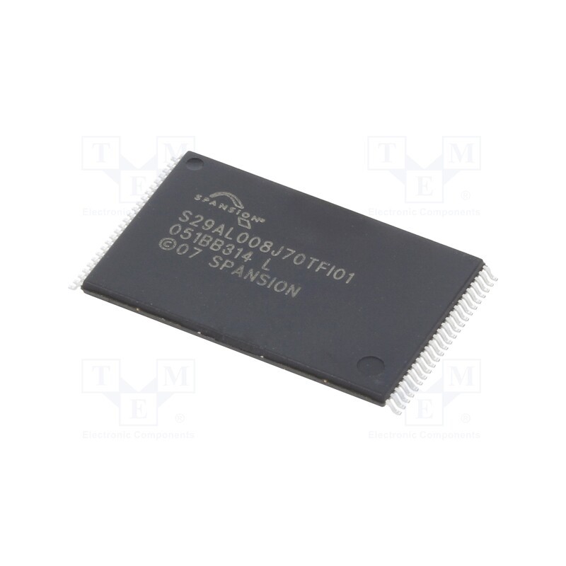 1 pcs x INFINEON (CYPRESS) - S29AL008J70TFI010 - IC: FLASH memory, 8MbFLASH, CFI,parallel, TSSOP48, parallel