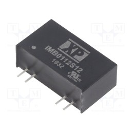 1 pcs x XP POWER - IMB0112S12 - Converter: DC/DC, 1W, Uin: 12V, Uout: 12VDC, Iout: 84mA, SIP7, 60kHz