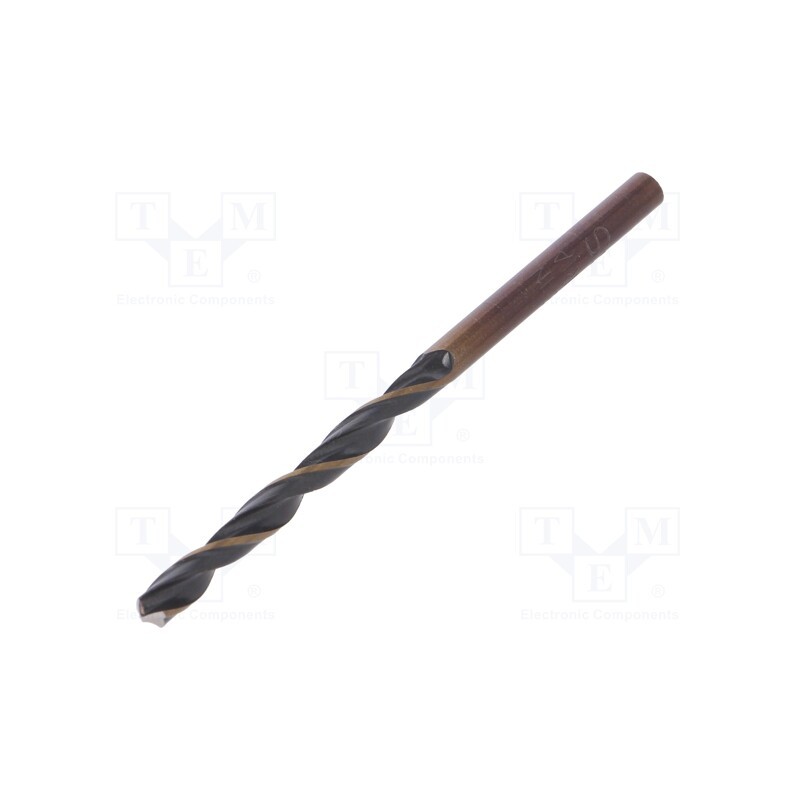 10 pcs x ALPEN-MAYKESTAG - 62600400100 - Drill bit, for metal, Ø: 4mm, L: 75mm, Working part len: 43mm