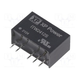 1 pcs x XP POWER - ITW2412S - Converter: DC/DC, 1W, Uin: 18÷36V, Uout: 12VDC, Uout2: -12VDC, SIP