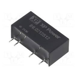 1 pcs x XP POWER - IHL0212S12 - Converter: DC/DC, 2W, Uin: 10.8÷13.2V, Uout: 12VDC, Iout: 167mA, SIP7