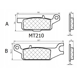 Yamaha YFM 700 Grizzly brake pads, front left