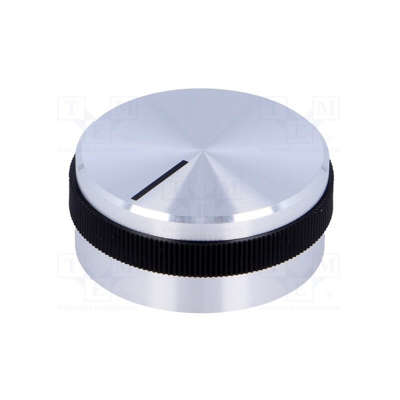 1 pcs x OKW - A1432469 - Knob, with pointer, aluminium,plastic, Øshaft: 6mm, Ø31.9x14mm