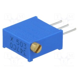 1 pcs x BOURNS - 3296X-1-503LF - Potentiometer: mounting, multiturn, 50kΩ, 500mW, THT, ±10%, linear
