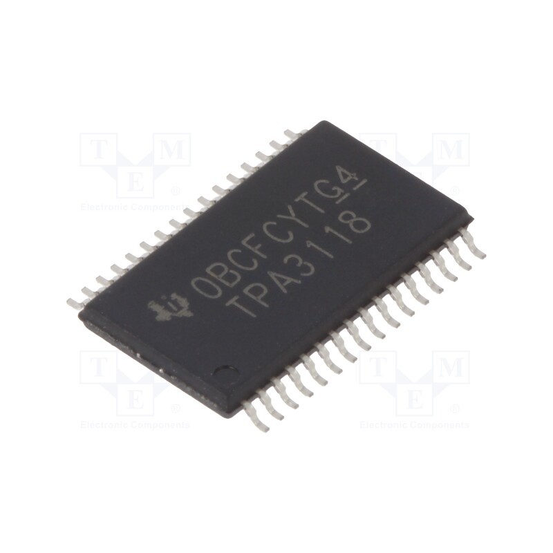 1 pcs x TEXAS INSTRUMENTS - TPA3118D2DAP - IC: audio amplifier, Pout: 60W, 4.5÷26VDC, Ch: 2, Amp.class: D, 8Ω