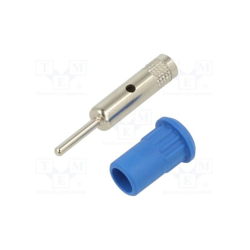 1 pcs x STu00c4UBLI - 64.3011-23 - Socket, 4mm banana, 25A, 30VAC, 60VDC, blue, nickel plated