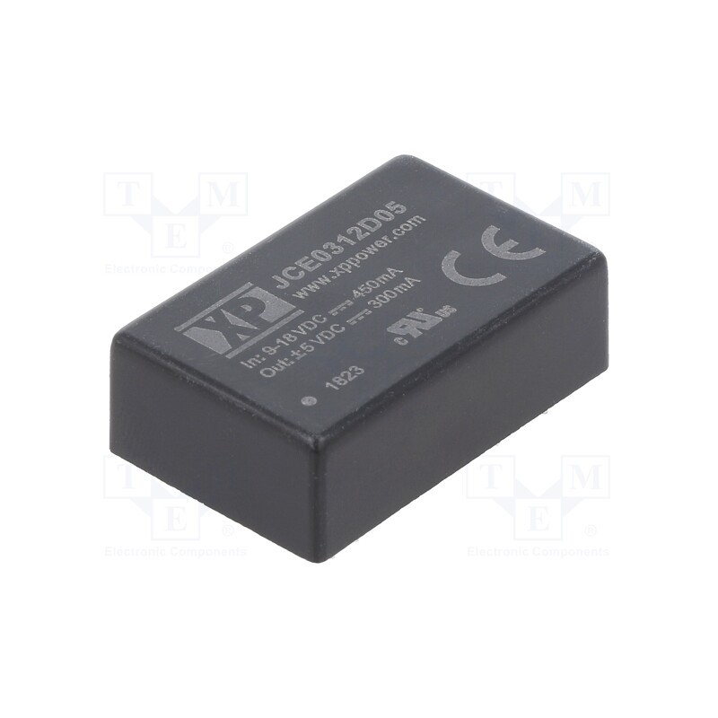 1 pcs x XP POWER - JCE0312D05 - Converter: DC/DC, 3W, Uin: 9÷18V, Uout: 5VDC, Uout2: -5VDC, DIP24