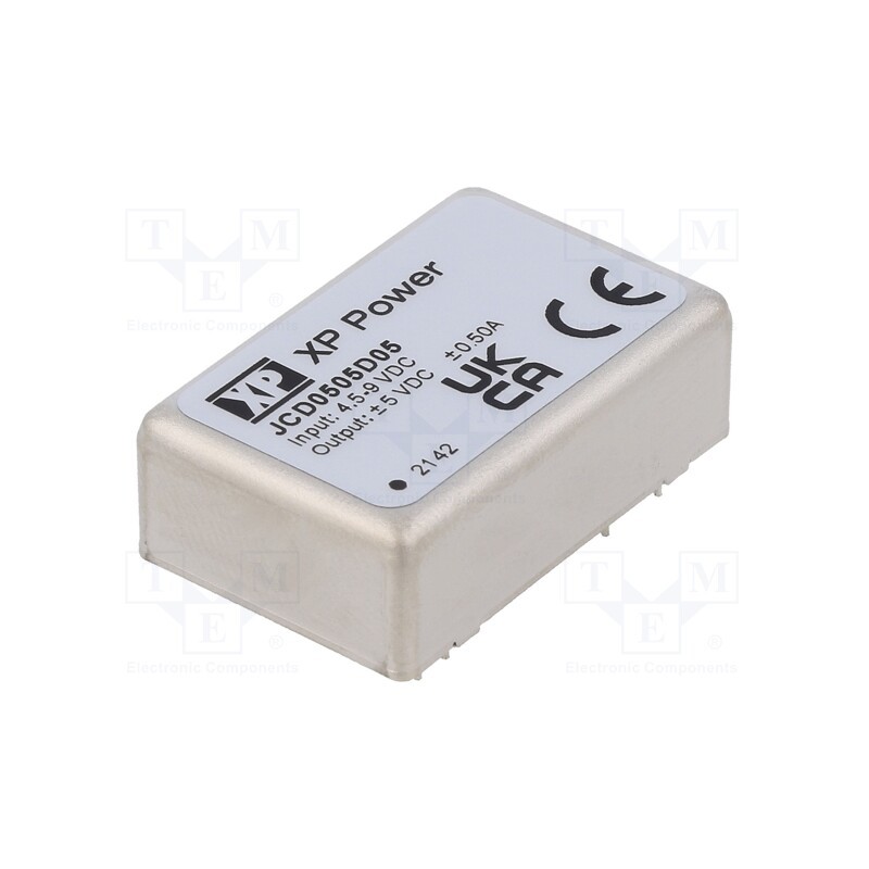 1 pcs x XP POWER - JCD0505D05 - Converter: DC/DC, 5W, Uin: 4.5÷9V, Uout: 5VDC, Uout2: -5VDC, 266kHz