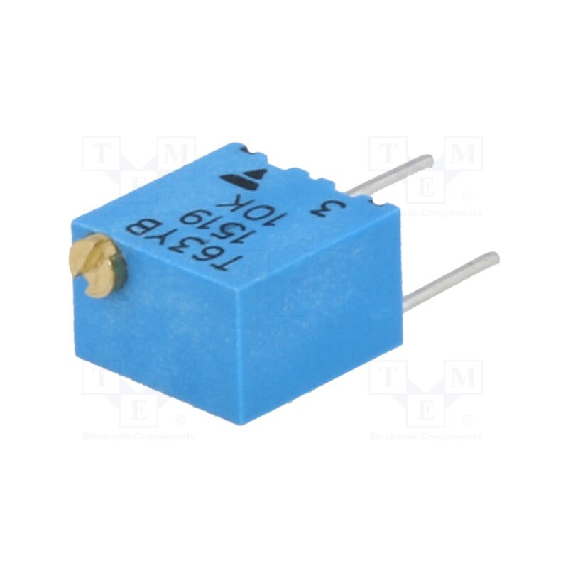 1 pcs x VISHAY - T63YB103KT20 - Potentiometer: mounting, multiturn, 10kΩ, 250mW, ±10%, linear, THT