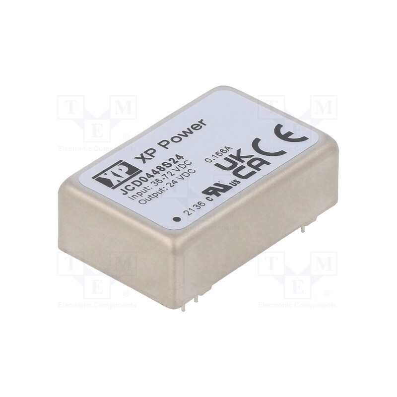 1 pcs x XP POWER - JCD0448S24 - Converter: DC/DC, 4W, Uin: 36÷72V, Uout: 24VDC, Iout: 166mA, 266kHz