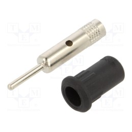 1 pcs x STu00c4UBLI - 64.3011-21 - Socket, 4mm banana, 25A, 30VAC, 60VDC, black, nickel plated