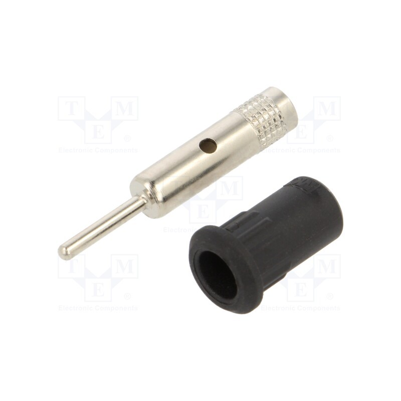 1 pcs x STu00c4UBLI - 64.3011-21 - Socket, 4mm banana, 25A, 30VAC, 60VDC, black, nickel plated