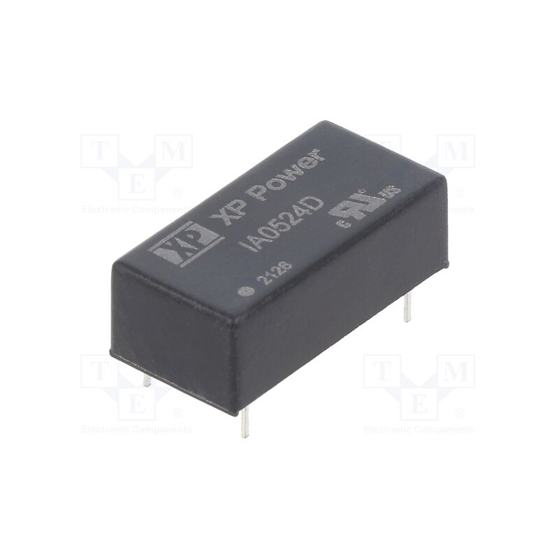 1 pcs x XP POWER - IA0524D - Converter: DC/DC, 1W, Uin: 5V, Uout: 24VDC, Uout2: -24VDC, Iout: 21mA