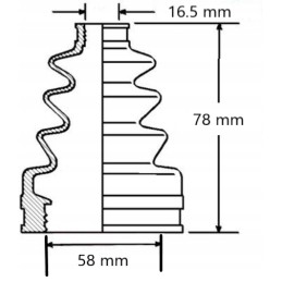 Rear inner joint cover for Yamaha Grizzly 660