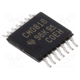3 pcs x TEXAS INSTRUMENTS - CD4081BPW - IC: digital, AND, Ch: 4, IN: 2, CMOS, SMD, TSSOP14, 3÷18VDC, -55÷125°C