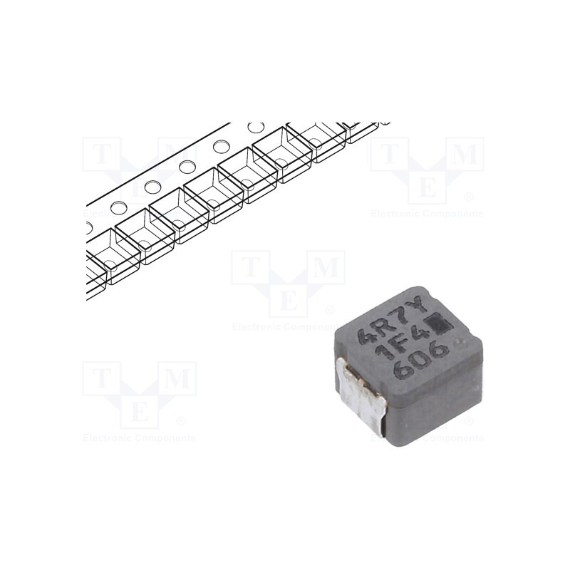 1 pcs x PANASONIC - ETQP4M4R7YFP - Inductor: wire, SMD, 4.7uH, 7.7A, 36mΩ, ±20%, 5.5x5x4mm, -40÷150°C