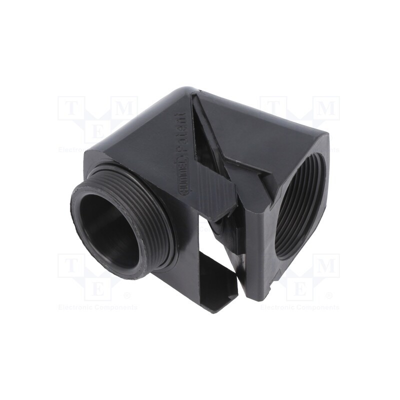 1 pcs x HUMMEL - 1.315.2901.11 - Connector, angular, PG29, PG29, IP68, polyamide, black, Snap Elbow