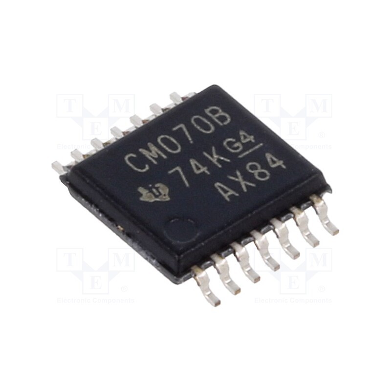 3 pcs x TEXAS INSTRUMENTS - CD4070BPW - IC: digital, XOR, Ch: 4, IN: 2, CMOS, SMD, TSSOP14, 3÷18VDC, -55÷125°C