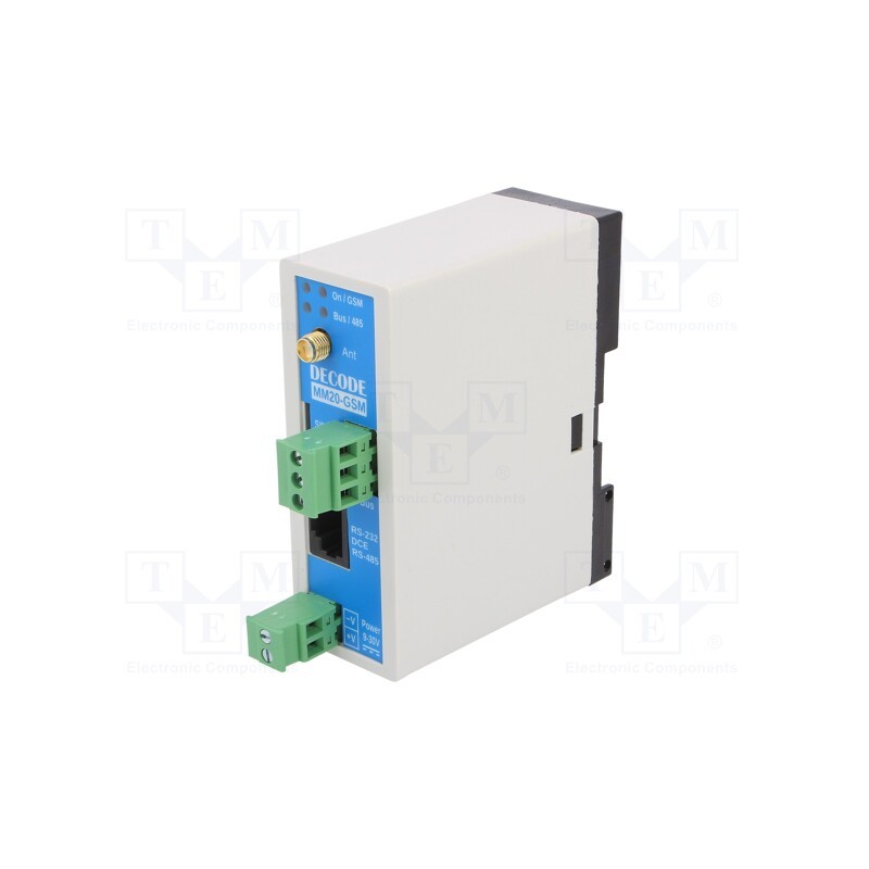 1 pcs x DECODE - MM20-GSM DC - Converter, M-BUS/RS-232/RS485/GSM/GPRS, 9÷30VDC, Ethernet,M-Bus