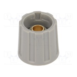 1 pcs x OKW - A2516638 - Knob, without pointer, ABS, Øshaft: 6.35mm, Ø16x15.5mm, grey, A2516