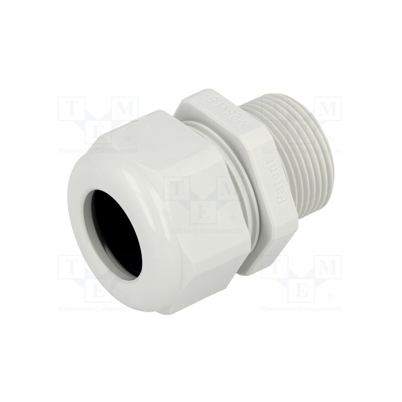 1 pcs x HELUKABEL - HSK-L M25 RAL7035 - Cable gland, with long thread, M25, 1.5, IP68, polyamide, HSK-L