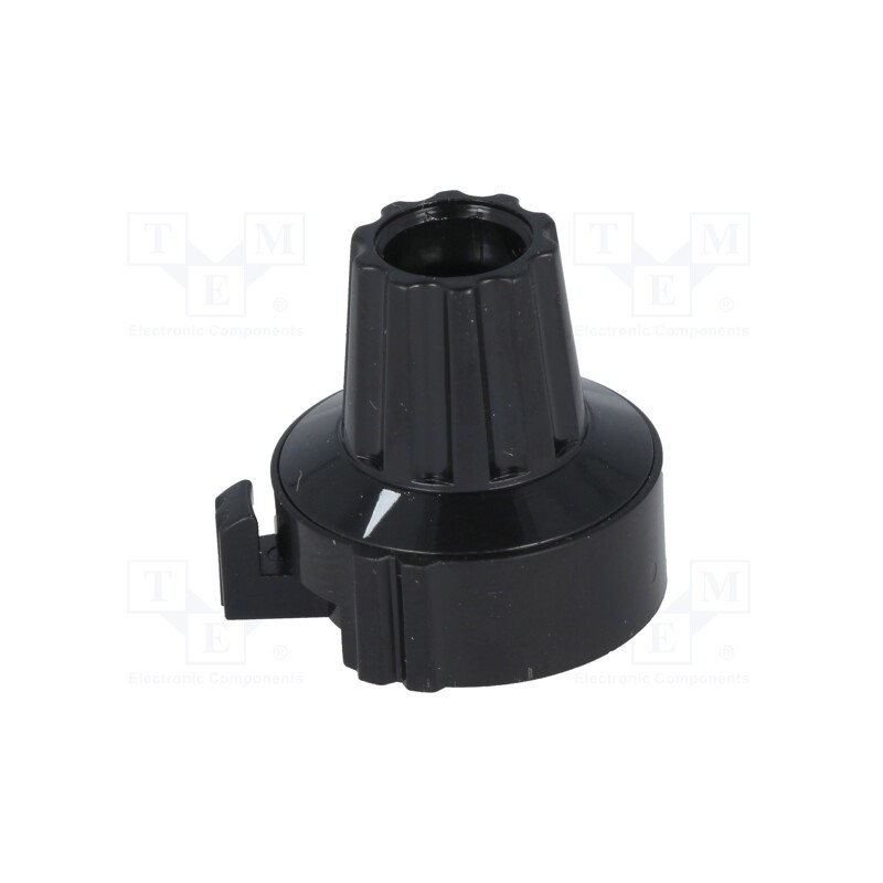 1 pcs x MENTOR - 4331.6031 - Precise knob, Shaft d: 6mm, Ø22.8x23.1mm, black, Shaft: smooth