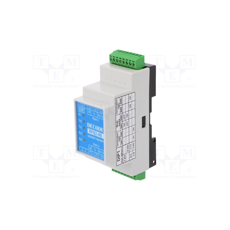 1 pcs x DECODE - REPEATER 422-485 - Converter, repeater, Number of ports: 2, 10÷28VDC, IP40, 115.2kbps