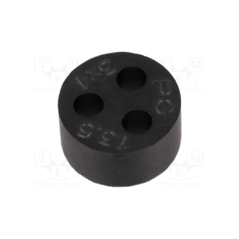 1 pcs x HELUKABEL - HELUTOP HT-MFDE M20 3X4 - Insert for gland, 4mm, M20, IP68, NBR rubber, Holes no: 3, HT-MFDE