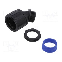 1 pcs x HELLERMANNTYTON - 166-24003 - 45° angled connector, polyamide, HelaGuard, -50÷135°C, IP66