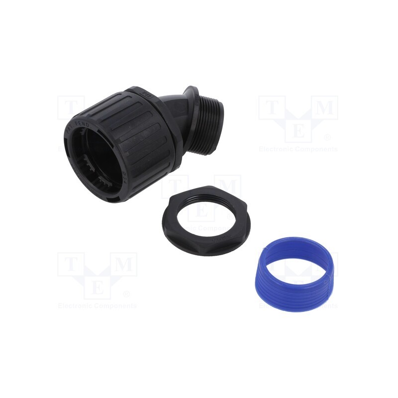 1 pcs x HELLERMANNTYTON - 166-24003 - 45° angled connector, polyamide, HelaGuard, -50÷135°C, IP66