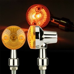 Turn signals motor quad chrome cafe chopper m10