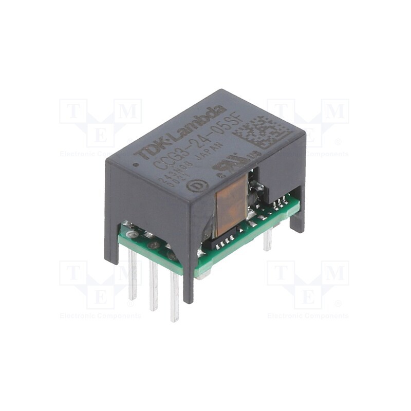 1 pcs x TDK-LAMBDA - CCG3-24-05SF - Converter: DC/DC, 3W, Uin: 9÷36V, Uout: 5VDC, Iout: 600mA, THT, CCG3
