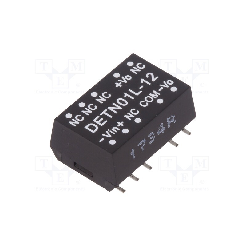 1 pcs x MEAN WELL - DETN01L-12 - Converter: DC/DC, 1W, Uin: 4.5÷5.5V, Uout: 12VDC, Uout2: -12VDC, SMD
