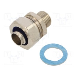 1 pcs x HELLERMANNTYTON - 166-31402 - Straight terminal connector, Thread: metric,non-swivel,outside