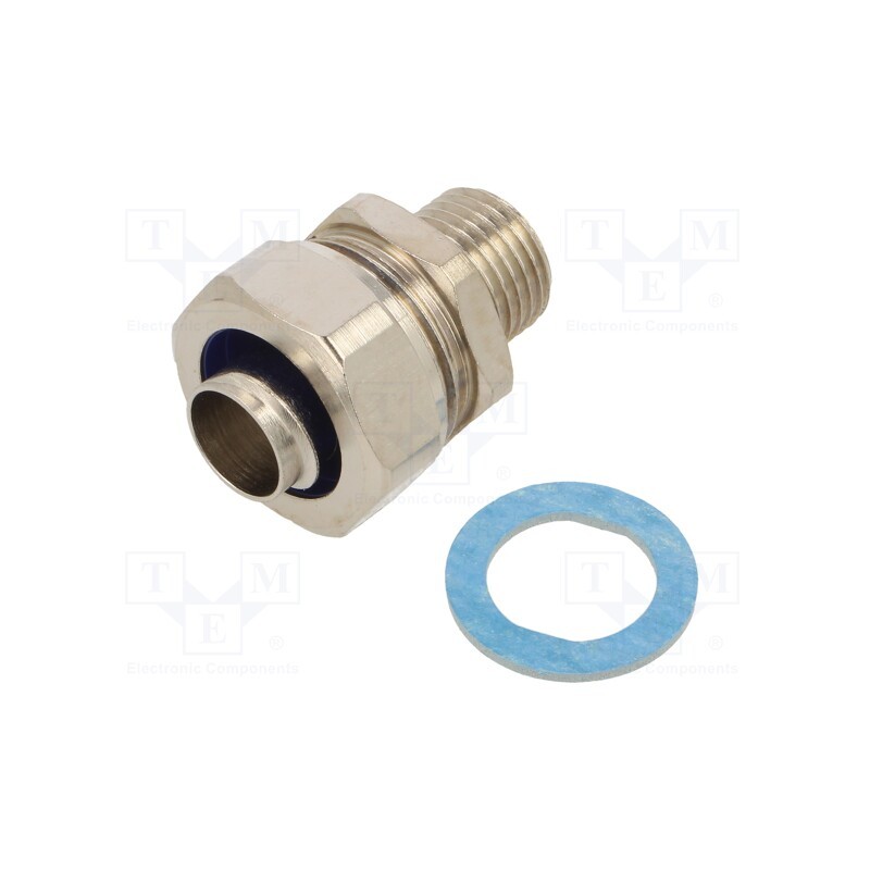 1 pcs x HELLERMANNTYTON - 166-31402 - Straight terminal connector, Thread: metric,non-swivel,outside
