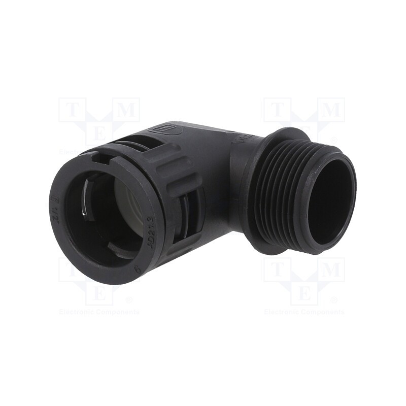 1 pcs x LAPP - 55501175 - 90° angled connector, Thread: metric,outside, polyamide 6, black