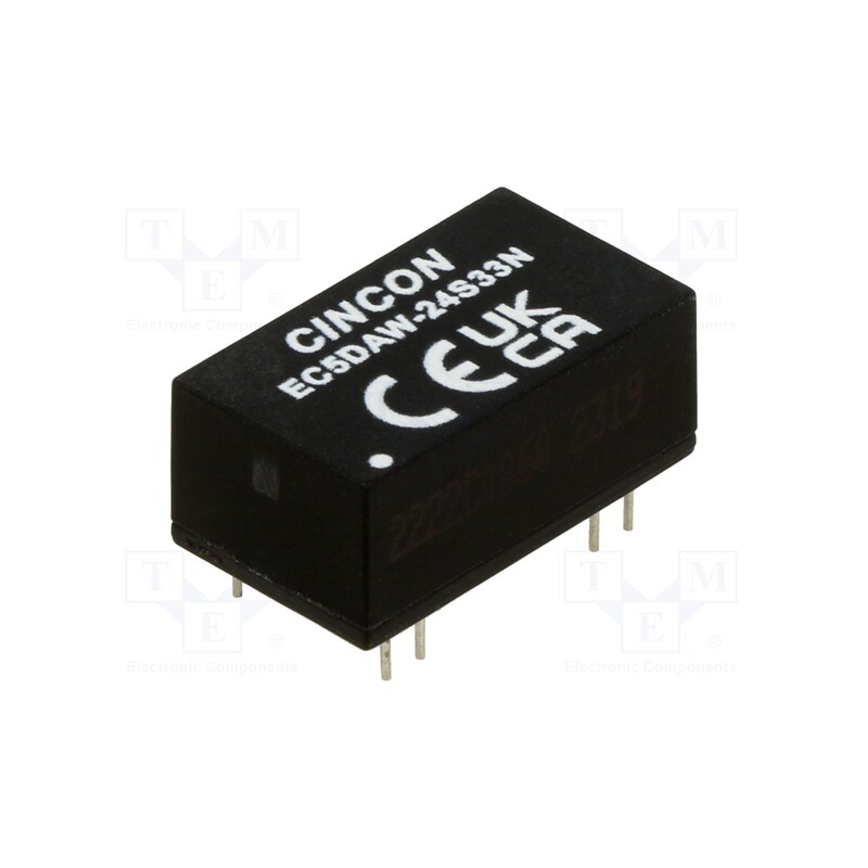 1 pcs x CINCON - EC5DAW-24S33N - Converter: DC/DC, 10W, Uin: 9÷36V, Uout: 3.3VDC, Iout: 2000mA, 530kHz
