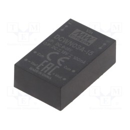 1 pcs x MEAN WELL - DCWN03A-15 - Converter: DC/DC, 3W, Uin: 9÷18V, Uout: 15VDC, Uout2: -15VDC, DIP24