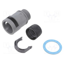 1 pcs x PMA - SVNV-P213 - Straight terminal connector, Thread: PG,outside, polyamide 6