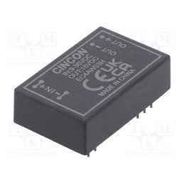 1 pcs x CINCON - EC4AW03H - Converter: DC/DC, 3.3/6W, Uin: 9÷36V, Uout: 15VDC, Iout: 400mA, THT