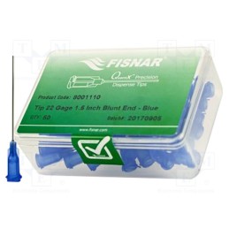 10 pcs x FISNAR - 8001110 - Needle: steel, 1.5', Size: 22, straight, 0.41mm, Mounting: Luer Lock