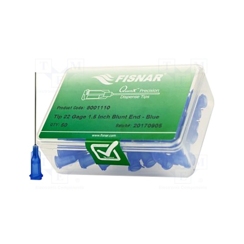 10 pcs x FISNAR - 8001110 - Needle: steel, 1.5', Size: 22, straight, 0.41mm, Mounting: Luer Lock