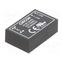 1 pcs x CINCON - EC4A23H-E - Converter: DC/DC, 5/6W, Uin: 36÷72V, Uout: 15VDC, Iout: 400mA, DIP24
