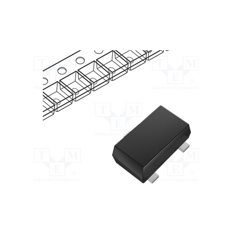 20 pcs x ROHM SEMICONDUCTOR - RE1C001ZPTL - Transistor: P-MOSFET, unipolar, -20V, -0.1A, Idm: -400mA, 0.15W