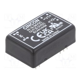 1 pcs x CINCON - EC4A14HM - Converter: DC/DC, 5/6W, Uin: 18÷36V, Uout: 12VDC, Uout2: -12VDC, THT