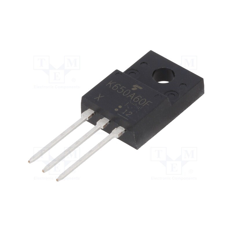 1 pcs x TOSHIBA - TK650A60F,S4X(S - Transistor: N-MOSFET, unipolar, 600V, 11A, Idm: 44A, 45W, TO220FP